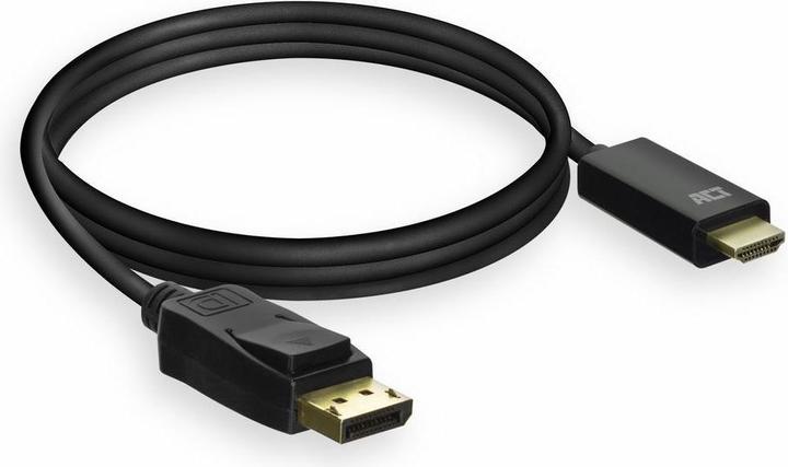Actual product image AC7550 Video Cable Adapter 1.8m DisplayPort HDMI Type A (Standard) Black (1.80 m, DisplayPort, 1.2)