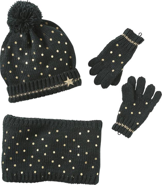Actual product image Vertbaudet Mädchen Weihnachts-Geschenkset: Mütze, Rundschal & Fingerhandschuhe (92/98, 86/92)