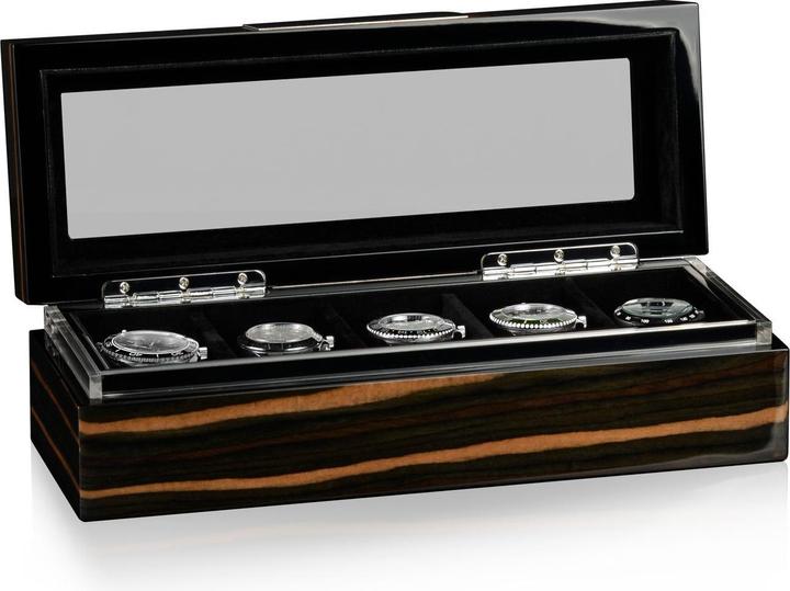 Actual product image Heisse & Söhne Watch box Executive 5 - Macassar / Black