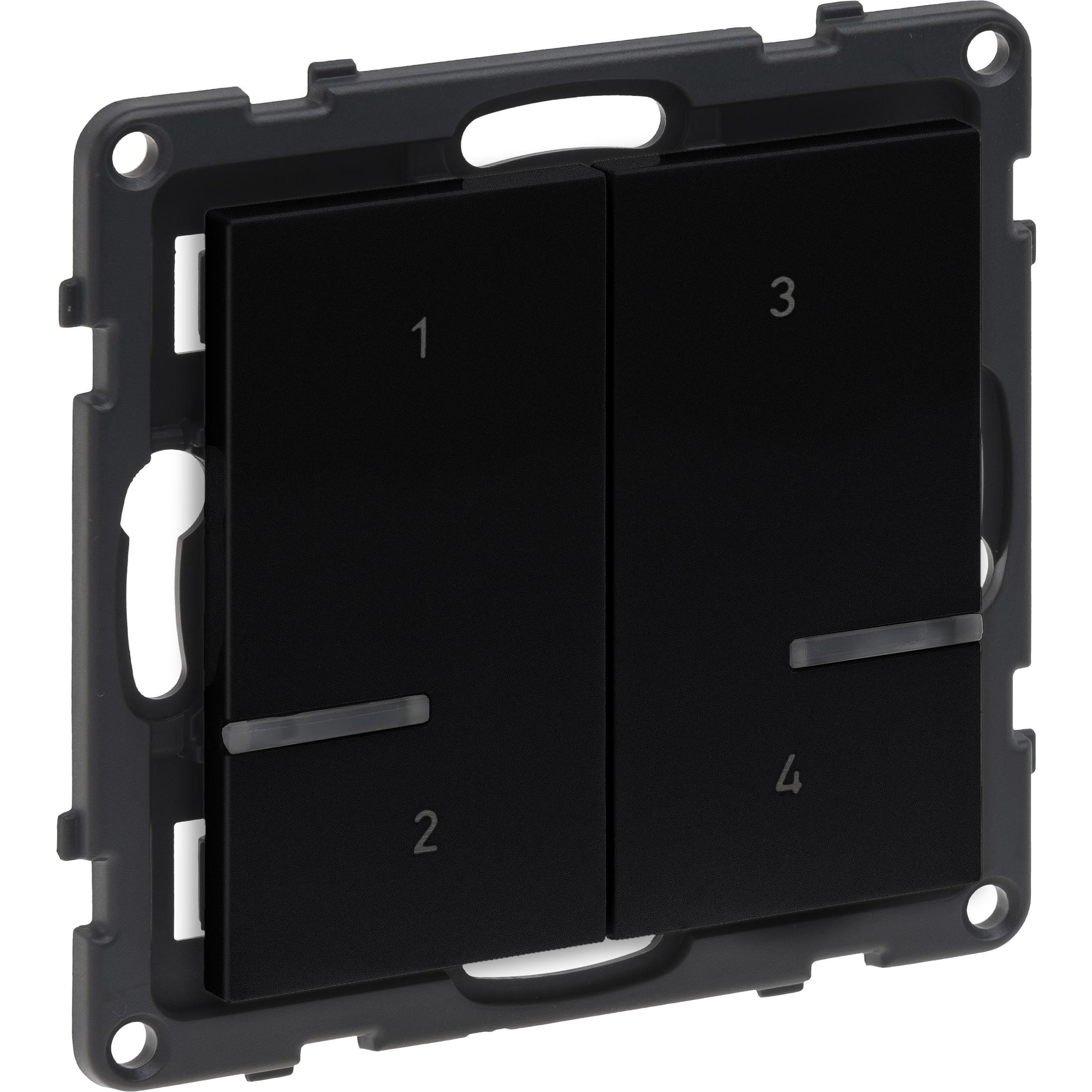 Legrand SEANO with Netatmo Szenarientaster 4-fach, Abrufen von 4 individuellen Szenarien, HOME + CON (765835)