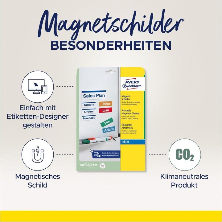 Actual product image Avery Inkjet Magnet
