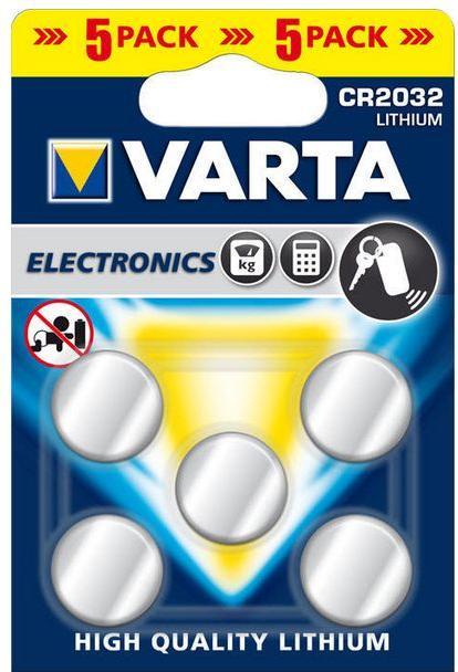 Image du produit Varta Cr2032 (5 pcs, CR2032, 230 mAh)