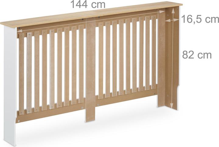 Produktbild Relaxdays HeizkÃ¶rperverkleidung mit Lamellen