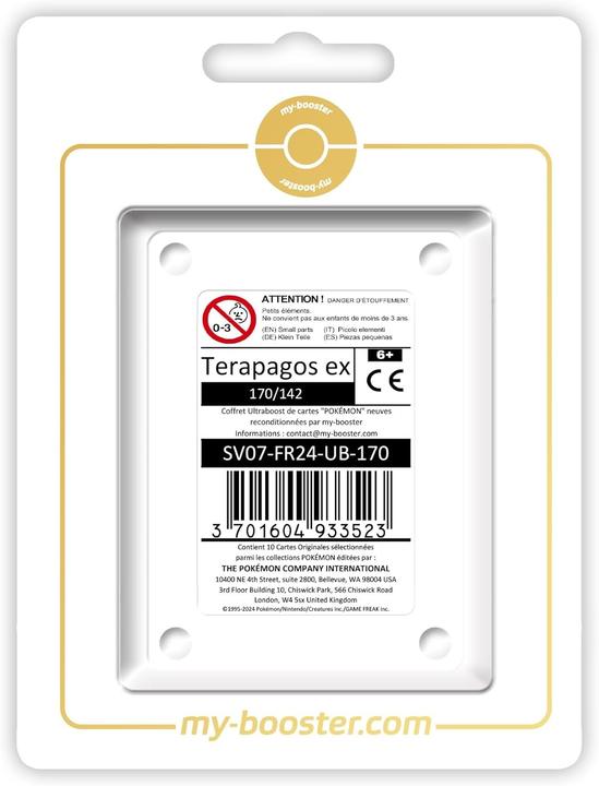 Immagine prodotto My-booster Terapagos ex Tera Alternativo Ultraboost X Écarlate e Violet 7 Corona Stellare (Francese, Pacchetto Booster)