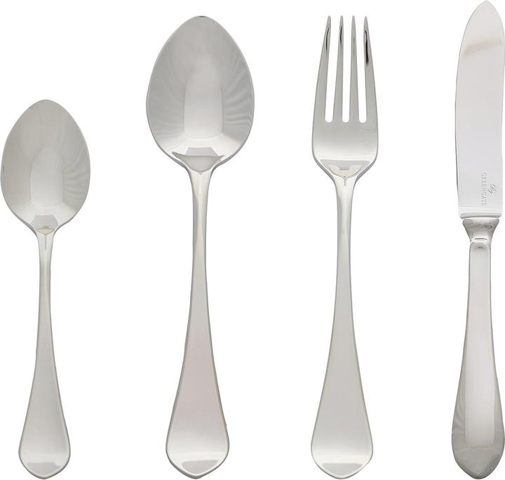 Greengate curved Besteckset silber 4tlg (4 Stk., Besteck Set)