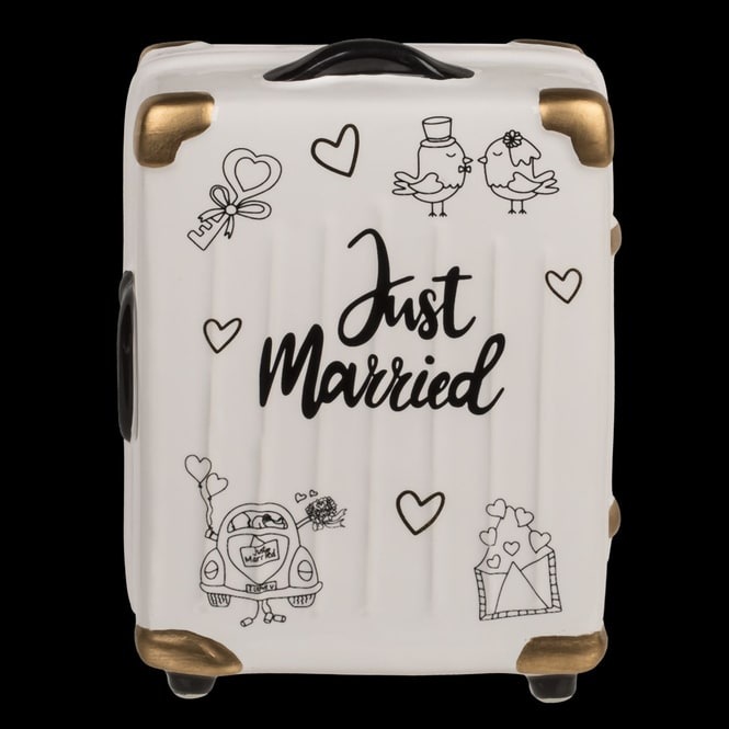 Productafbeelding Out of the blue Spaarpot trolley koffer Just Married