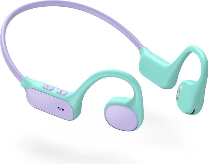 Iclever Cuffie a conduzione d'aria BT C012589N2 74/85 dB, viola/verde