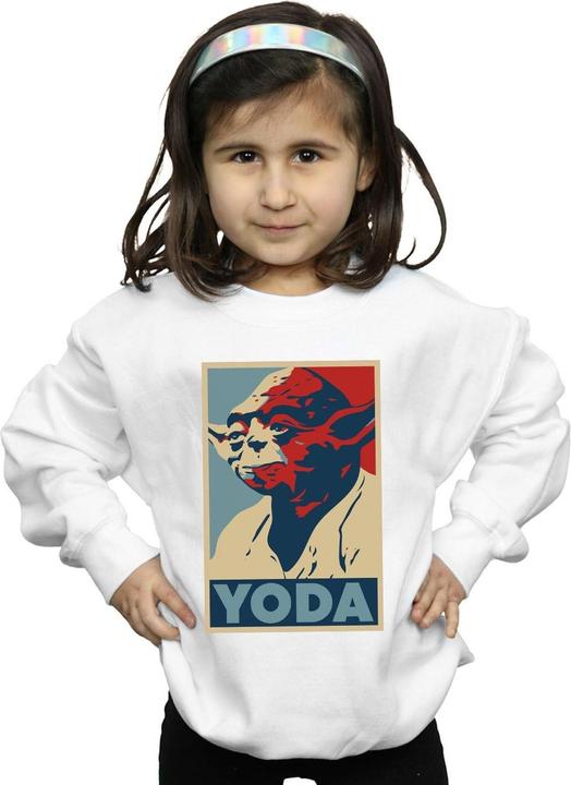 Actual product image Star Wars Girls Yoda Poster Sweatshirt (128)