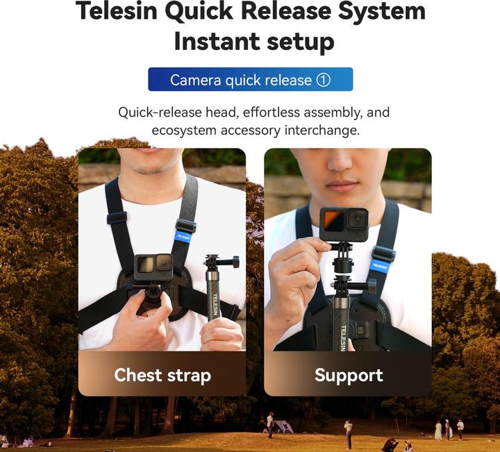 Image du produit Telesin Vest Chest Strap with Quick Release for action cameras