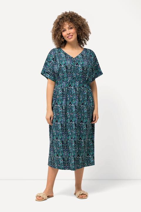 Immagine prodotto Ulla Popken Abito midi dal taglio oversize in jersey con scollo a V e mezze maniche (50, 52)