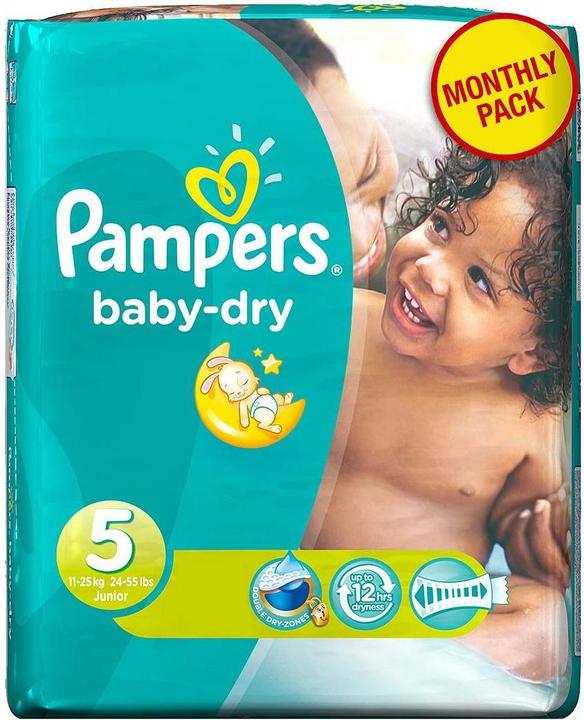 Produktbild Pampers Baby Dry (Gr. 5, Monatsbox, 144 Stück)