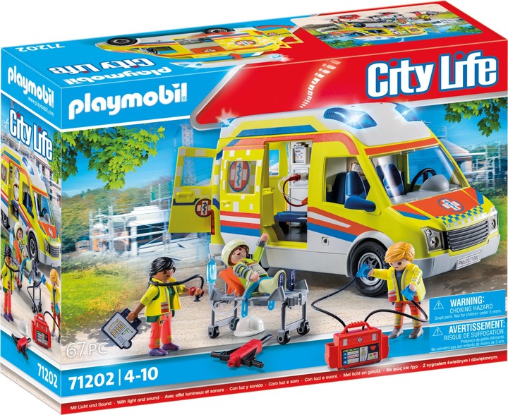 Playmobil 71202 Ambulanza con luci e suoni (71202, Playmobil City Life)