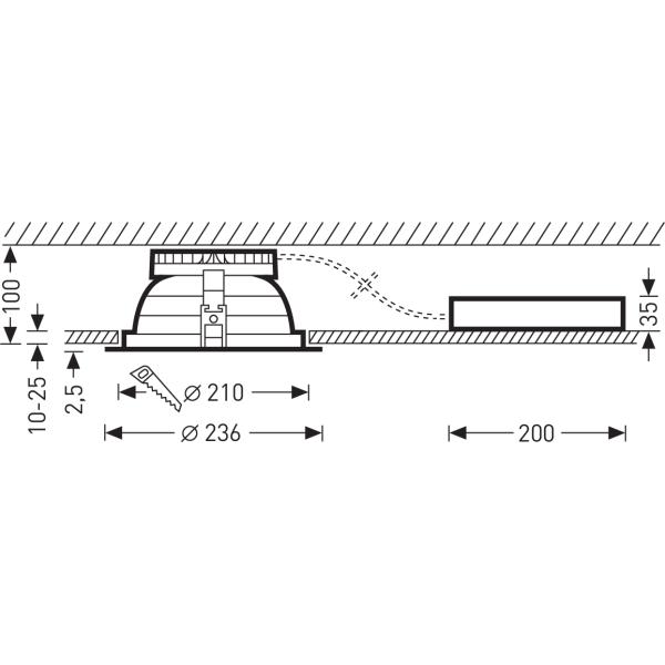 Thumbnail - Trilux, Wandleuchte + Deckenleuchte, LED-Downlight (1000 lm)