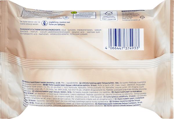 Actual product image dm Sanft&Sicher Deluxe Cashmere Moist Toilet Paper Refill Pack (1 pcs.)