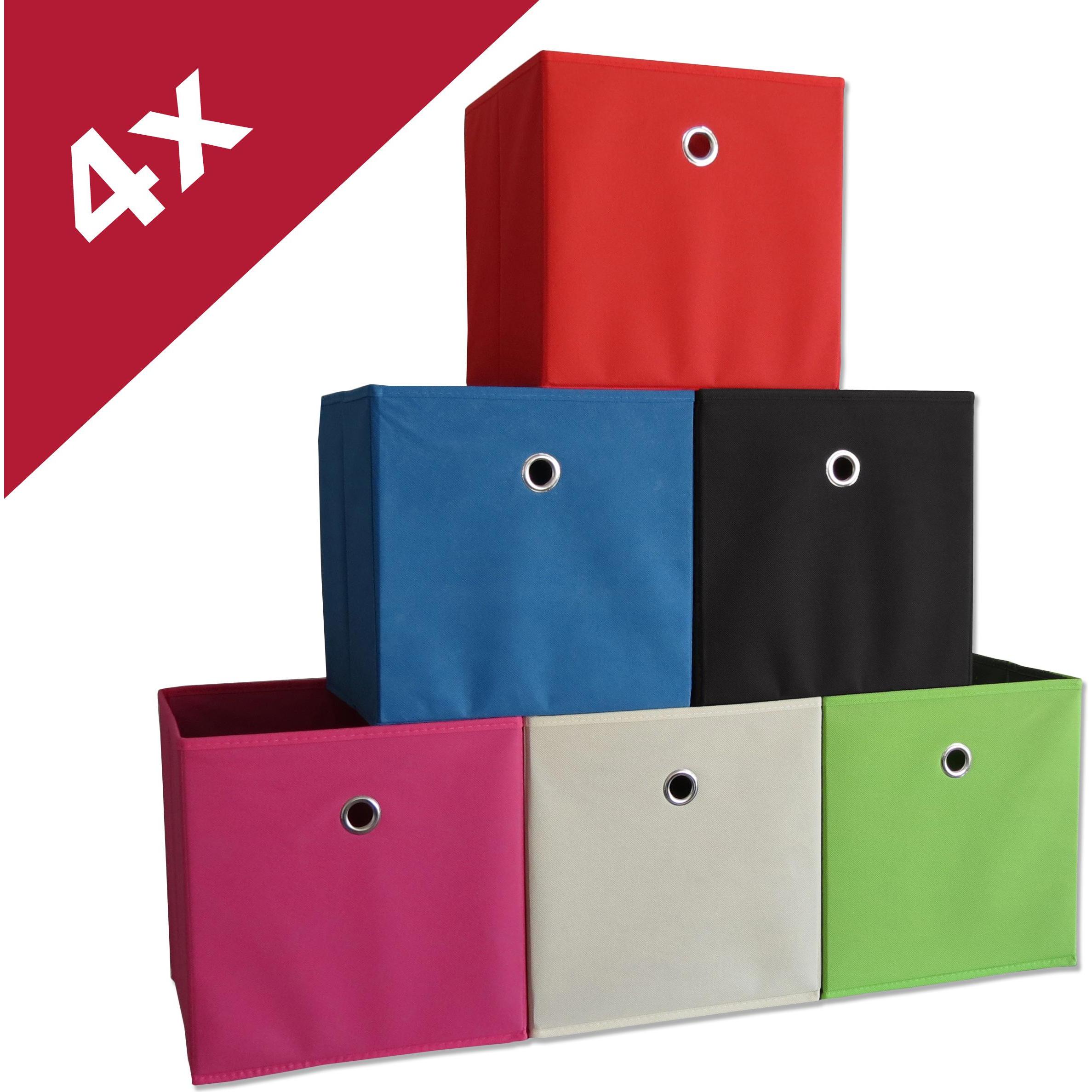 VCM, Aufbewahrungsbox, 4er-Set Faltbox Klappbox "Boxas (27 x 27 cm)