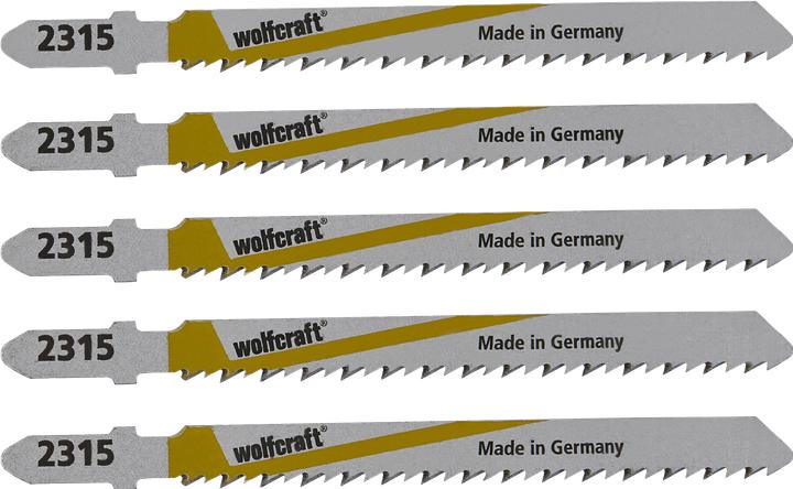 Produktbild wolfcraft 5 Stichsägeblätter HSS L=100mm T-Schaft