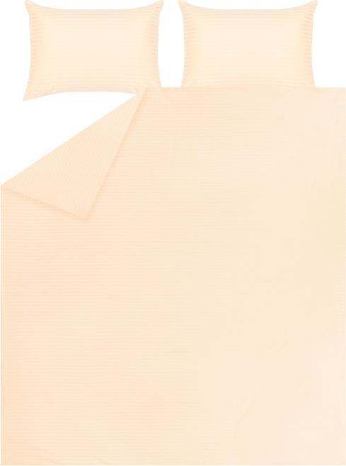 Domoletti BEDCOVERSET GESTREEPT SATIJN BEIGE 200X220 (200 x 220 cm)