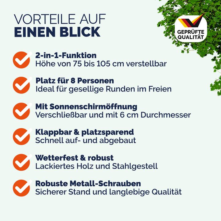 Image du produit Casaria Table de tente à bière (50 cm)