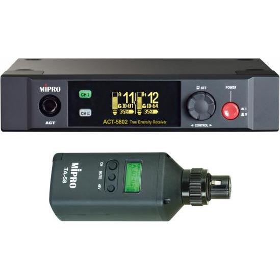 Thumbnail - Mipro ACT-5802 2-Kanal-Empfänger mit TA-58 Stecksender, Mikrofon Zubehör