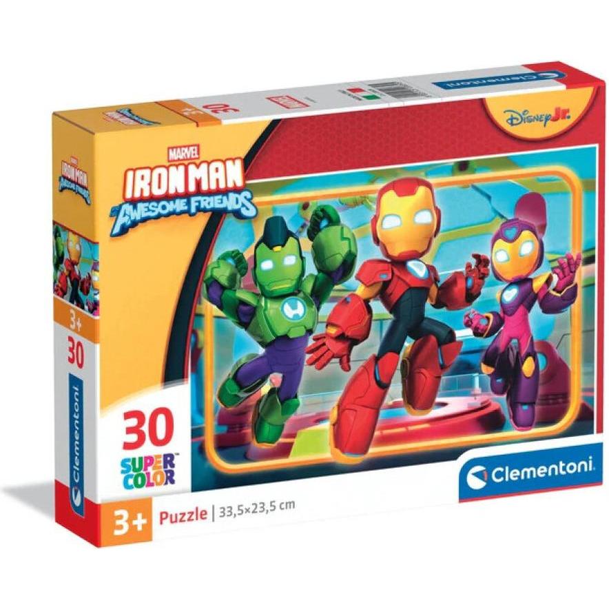 Clementoni Puzzle 30 Super Color Iron Man und sein fantastischer (30 pezzi)