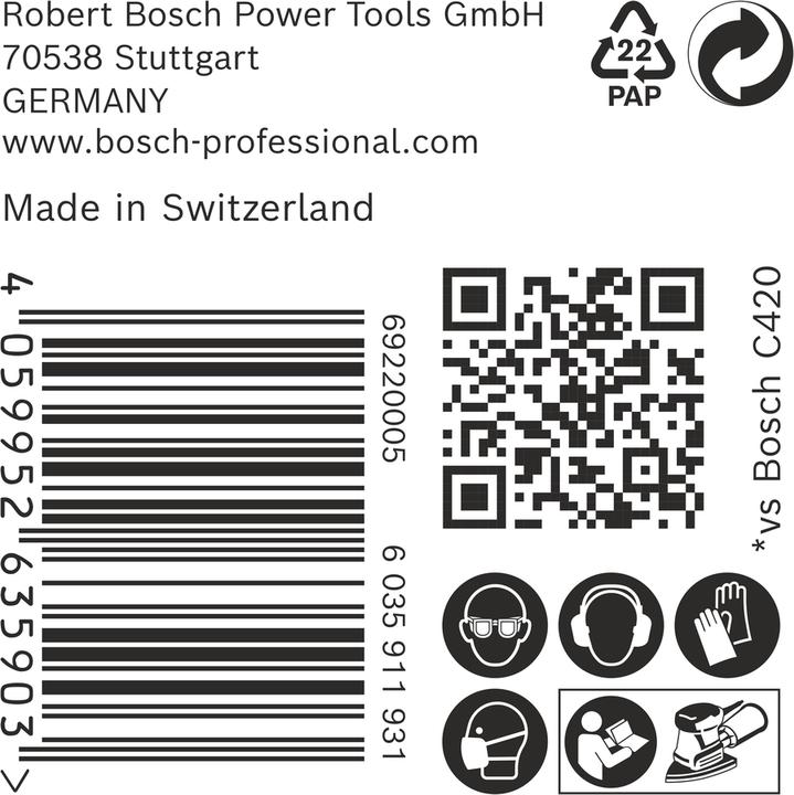 Actual product image Bosch Professional Zubehör Accessories 2608901640 Sandpaper for multi-sander grit 40 (L x (40)