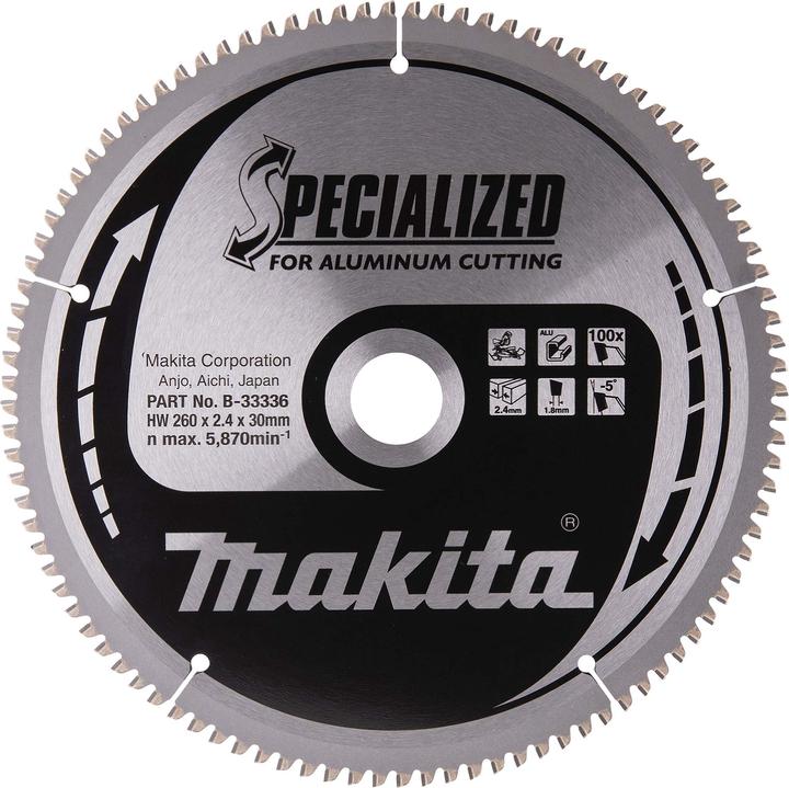 Productafbeelding Makita SPECIALIZED Zaagblad 260x30x100Z (B-33336)