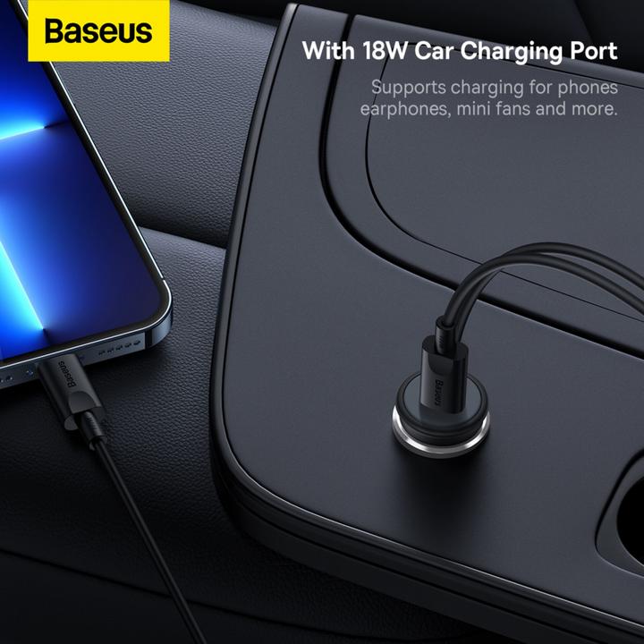 Productafbeelding Baseus Magnetische autotelefoonhouder CW01 aan ventilatierooster met autolader USB-C, 15W + 25W (zwart)