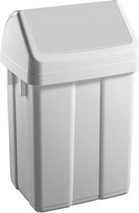 Image du produit Linum Poubelle avec couvercle rabattable blanc 50lt 36x29x65cm