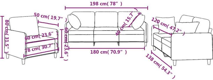 Produktbild vidaXL Sofagarnitur (Polstergruppe)