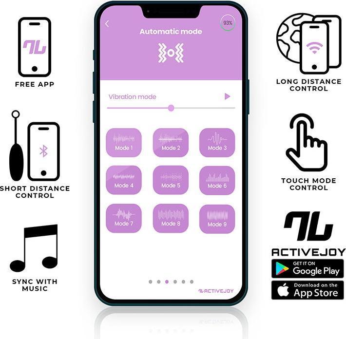 Produktbild IntoYou Vibrierendes Ei mit App. - Blau/Violett