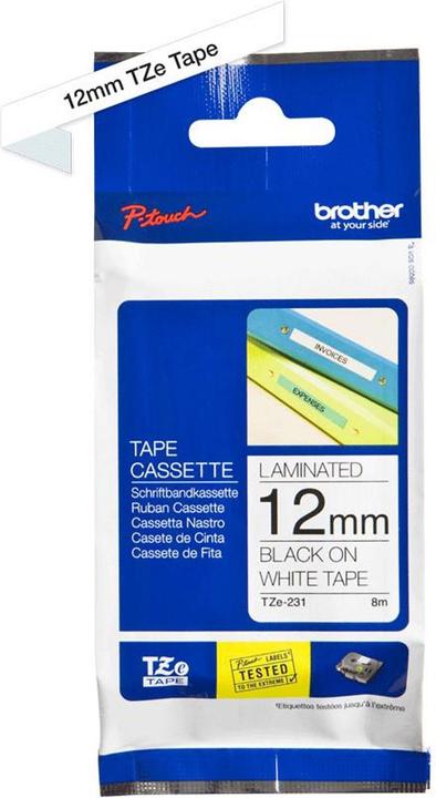 Immagine prodotto Brother TZe-231 (1.20 cm, Bianco, Nero)
