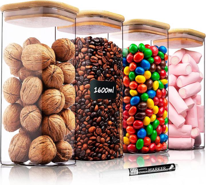 Produktbild Deco haus Vorratsgläser-Set mit Deckel (1.60 l)
