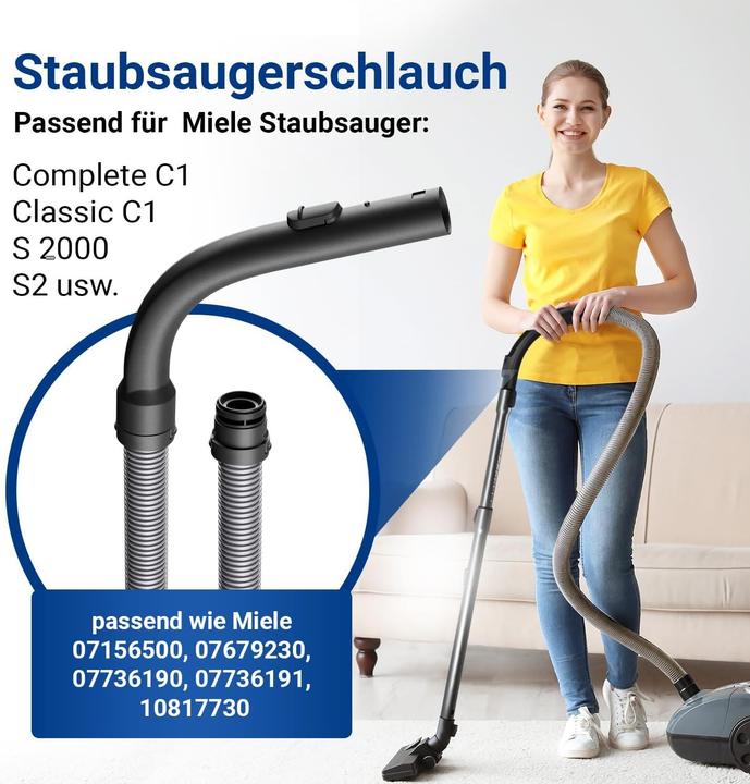 Actual product image Vioks Staubsaugerschlauch mit Handgriff für Miele Bodenstaubsauger