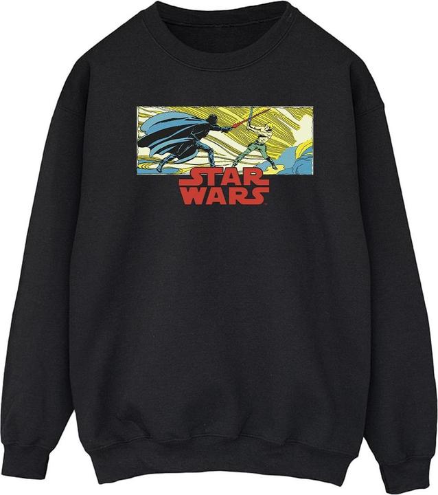 Actual product image Star Wars Mens Comic Strip Luke And Vader Sweatshirt (XL)