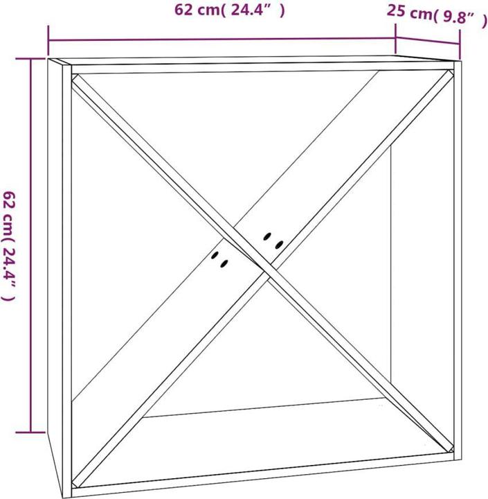 Actual product image VidaXL Godard (62 x 25 x 62 cm, 28 Fl.)
