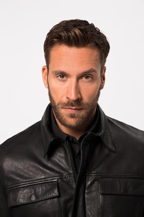 Actual product image JP1880 Leather jacket, leather, lamb nappa, multiple pockets (4XL)