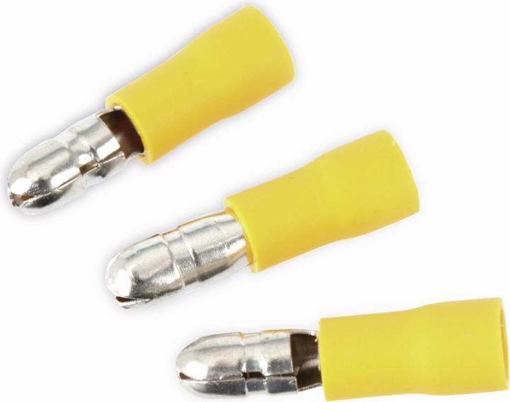 Eneroid Rundstecker, Ø 5mm, gelb, 6mm², 10 Stück