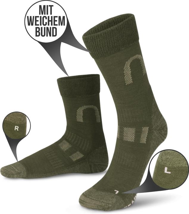 Actual product image Normani 2 pairs of Melton merino wool hiking and trekking socks (pack of 2, 35 - 38)