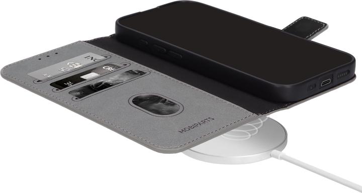Actual product image Mobiparts Classic Wallet Case Apple iPhone 16 Granite Grey (MagSafe Compatible) (Apple iPhone 16)