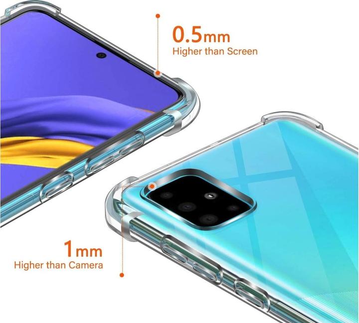 Produktbild Screenguard Samsung Galaxy A51 4G Hülle Crystal Soft Airbag Bumper (Samsung Galaxy A51)