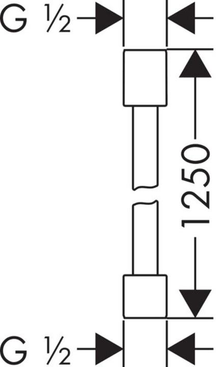 Produktbild hansgrohe Brauseschlauch AXOR STARCK DN 15 Metalleffekt 1,25 m bru bl chrome (125 cm)