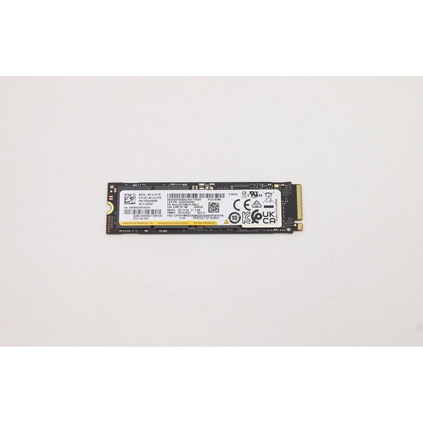 Lenovo 2TB M.2 PCIe 4.0 NVMe SSD (2000 GB, M.2), SSD