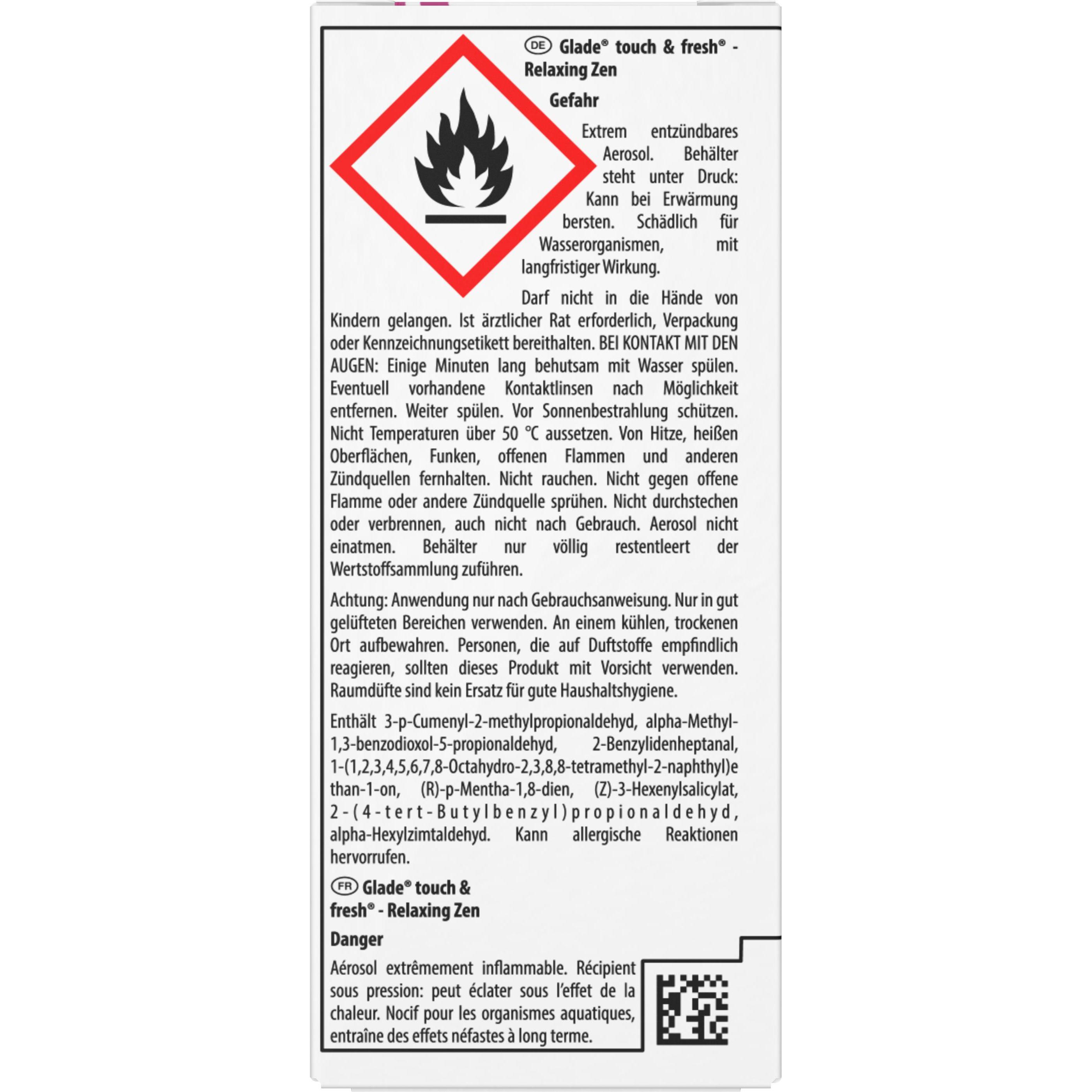 Thumbnail - Glade, Lufterfrischer, One Touch Minispray Relaxing Zen