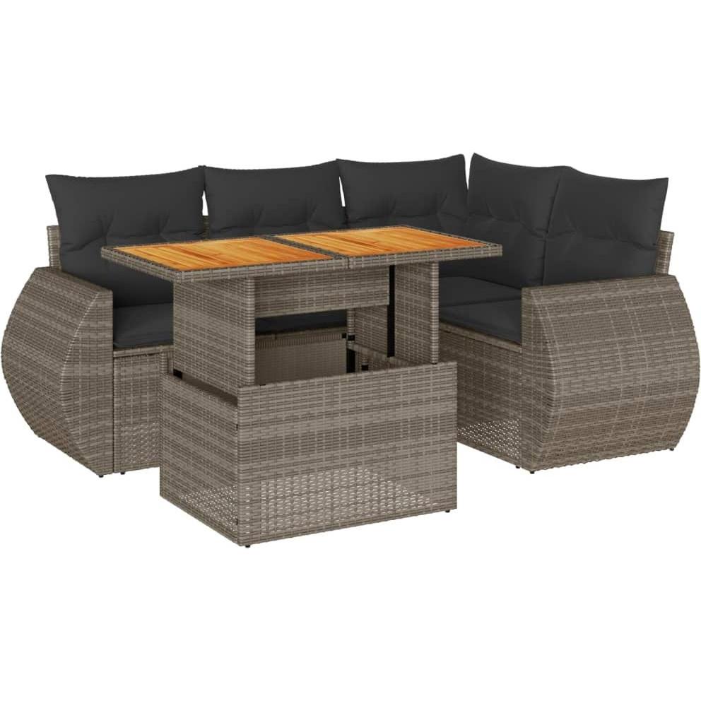 VidaXL, Gartenlounge, 10-tlg. Garten-Lounge-Set mit Kissen