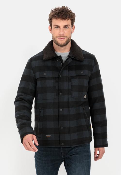 Image du produit Camel Active Veste de transition à carreaux avec col en peluche amovible (56)