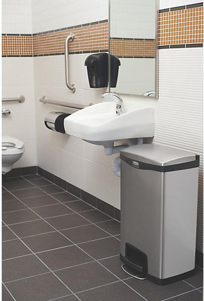 Produktbild Rubbermaid Edelstahl-Tretabfallsammler (90 l)