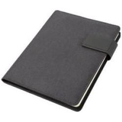 2x Alassio, Mappe, Schreibmappe RPET, mit Lasche, A5, recyceltes PET (A5, 1 x)