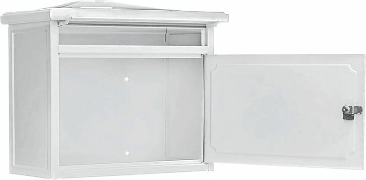 Produktbild Burg Wächter Briefkasten Stahl verzinkt BxHxT 345/410/205 mm Kopenhagen 882 weiss mit Klappe