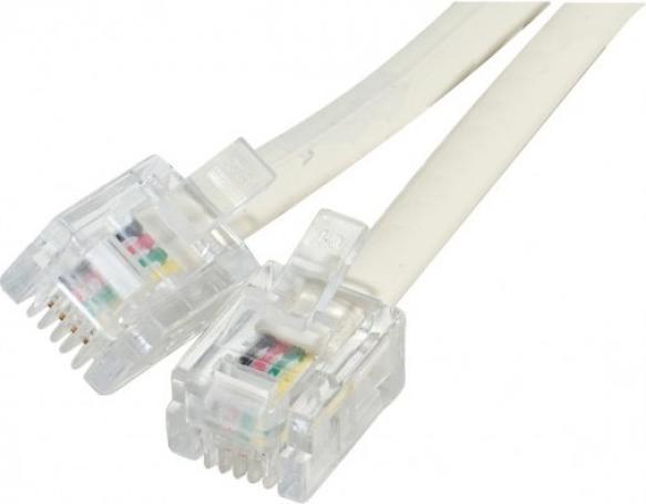 Actual product image Exertis Connect Telephone cable, ivory, 15.0 m