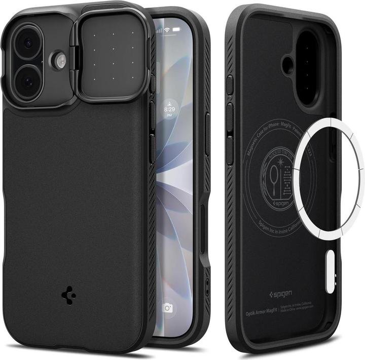 Actual product image Spigen - Optik Armor MagSafe - iPhone 17 - Black (Apple iPhone 17)